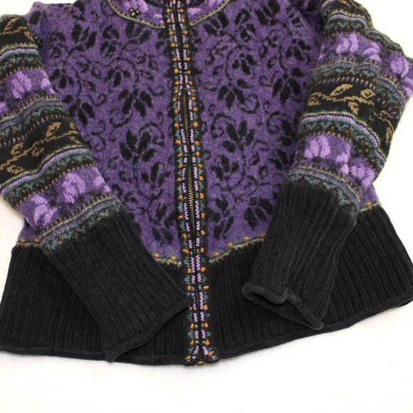 Icelandic Design Wool Sweater Full Zip Jacket Womens Small - Picture 6 of 8